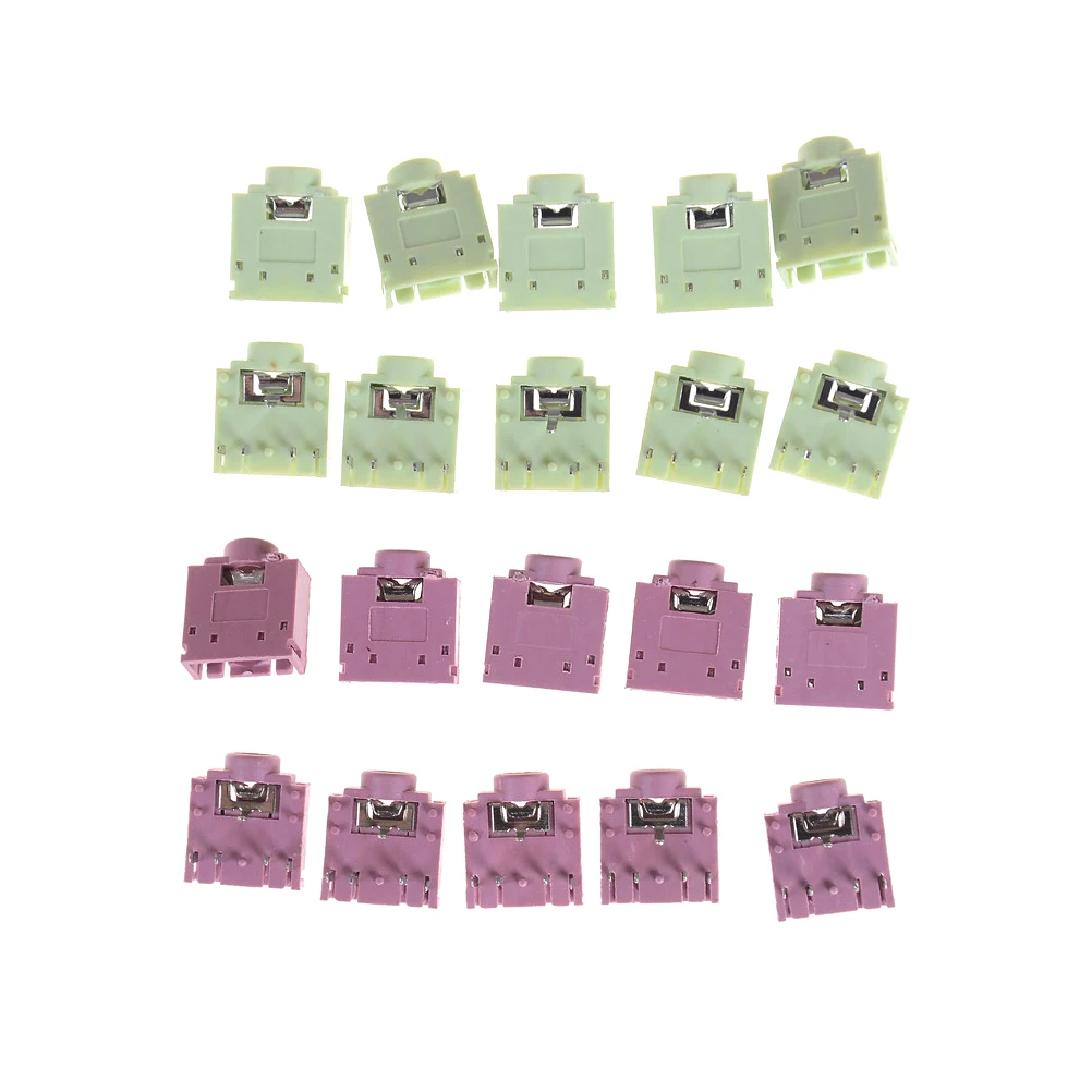 

10pcs/lot 3.5mm Female 5 Pins Stereo Headset Interior PCB Mount Audio Jack Socket Connectors 2Colors