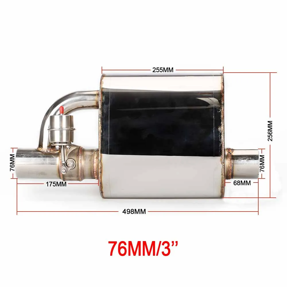 2 дюйма-3 дюйма Впускной сварной шов на один электрический глушитель с беспроводным пультом дистанционного управления Переключатель дампа клапан выхлопа вырез - Цвет: 3inch