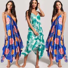 Women Summer Boho Chiffon Party Evening Beach Dress Long Maxi Dress Sundress Evening Party Beach Floral Dress women floral print bohemian maxi dress gypsy wrap maxi dress vintage puff sleeve blossom boho maxi dress spell dress