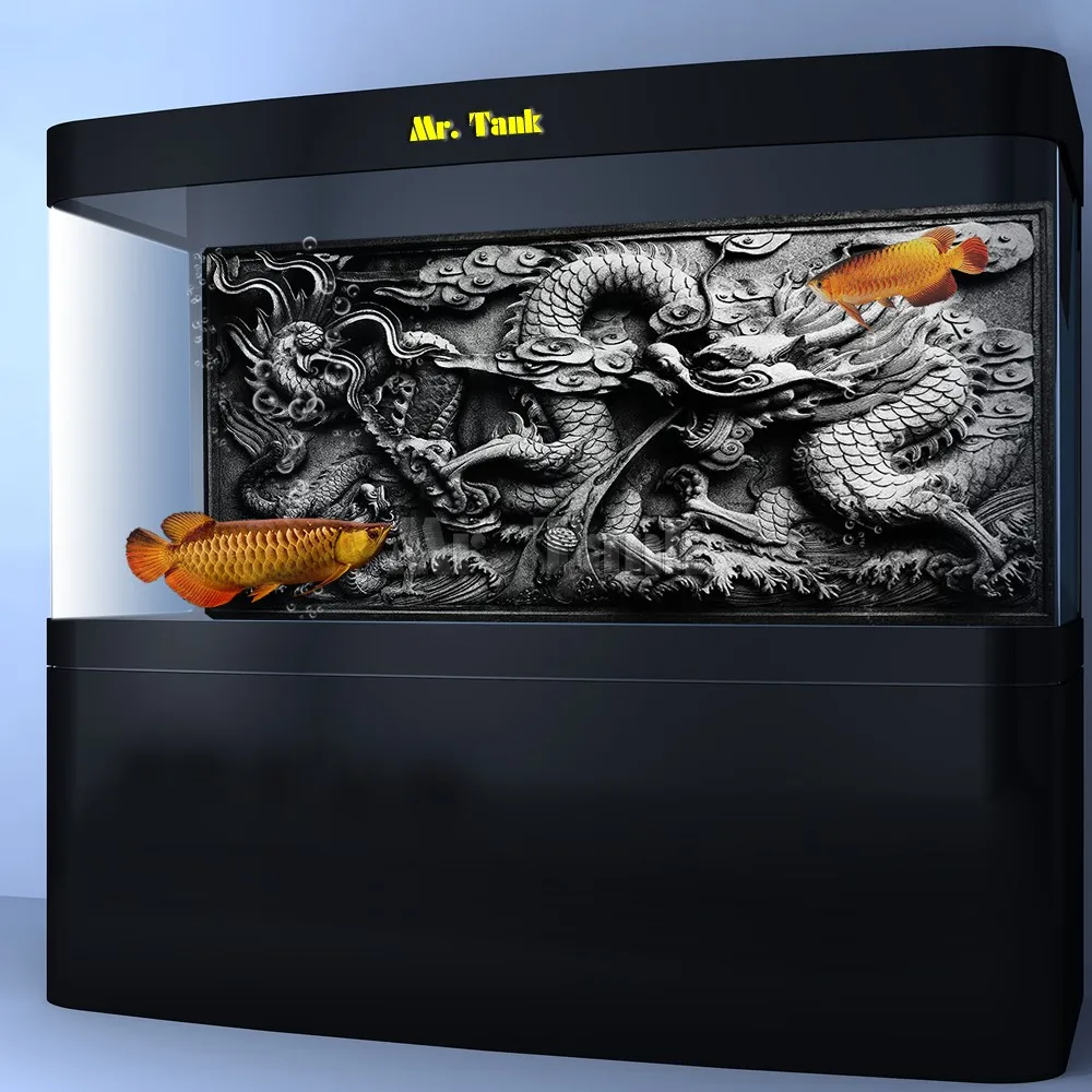 

Custom Size Aquarium Background Poster With Self-Adhesive Dragon Relief Creative PVC Fish Tank Wallpaper Ornament 24 30 48 72 in