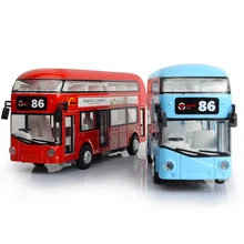 Alloy London Bus Double Decker Bus Light & Music Open Door Design Metal Bus Diecast Bus Design For Londoners Toys For Children custom bus stop shelters bus stop design bus station