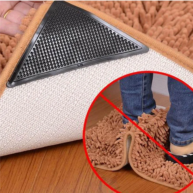Buy Top sale 4pcs Reusable Silicone Rug Carpet Mat