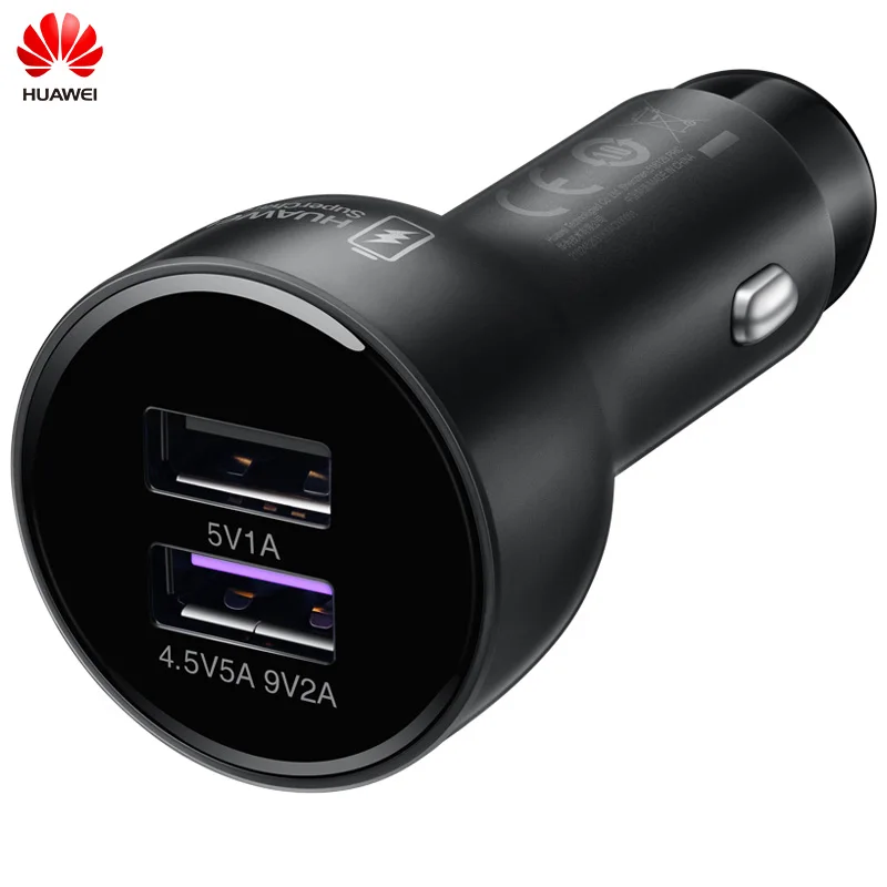 Быстрое Автомобильное зарядное устройство huawei SuperCharge Max 22,5 Вт 40 Вт QuickCharge Max 18 Вт адаптер быстрой зарядки Duable USB порт type C 5A кабель - Цвет: SuperCharge 22.5W