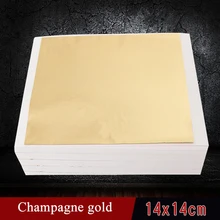 100 шт. Тайвань шампанское золото блестящие имитация золота лист фольги позолота