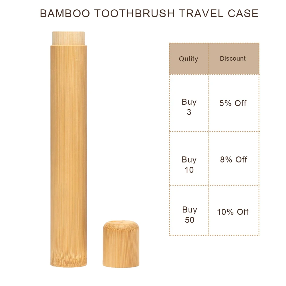Натуральная бамбуковая трубка для зубной щетки, экологически чистый чехол, ручная работа, бамбуковая трубка для зубной щетки, портативная упаковка для путешествий