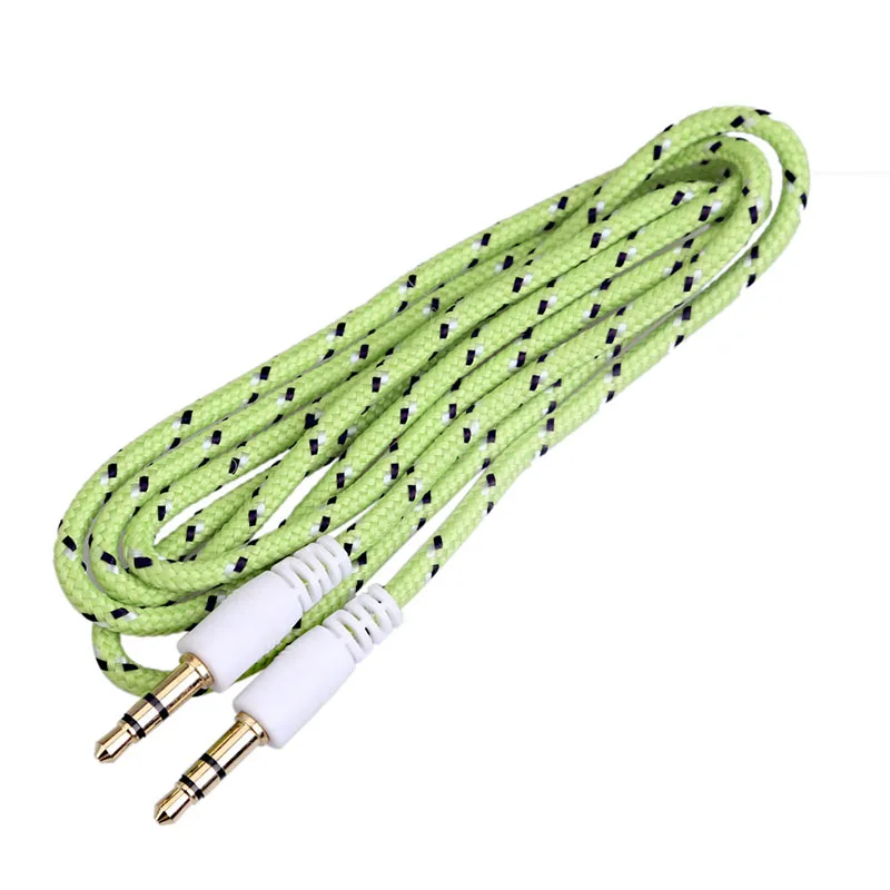 

1m Woven 3.5mm Male to Male Audio Cable Cord for PC iPhone MP3 MP4 Player Hi dropship