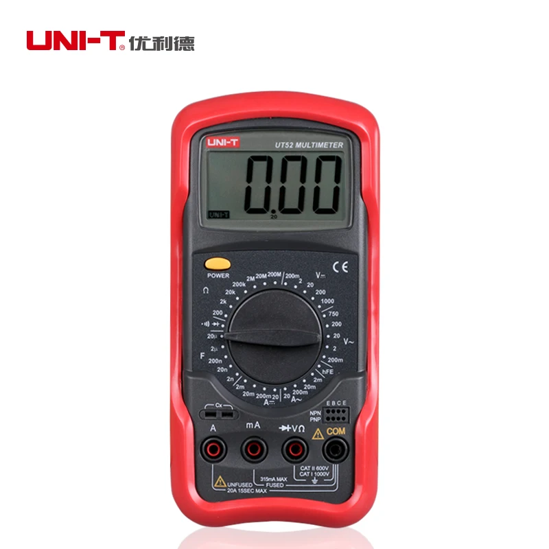 

UNI-T UT52 LCD Digital Multimeter AC DC Voltmeter Amp Ohm Capacitance Tester