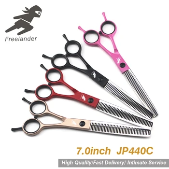 

7.0”professional scissors dog pet grooming polishing tool animal hair Thinning Scissors
