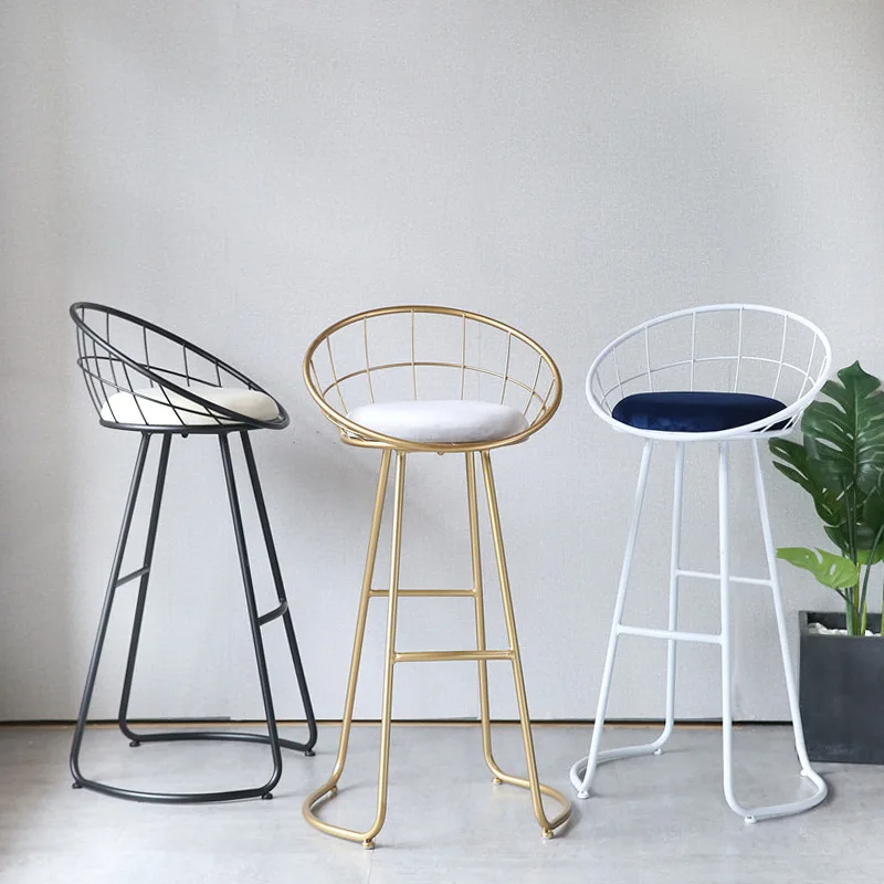 Metal Creative Nordic Bar Stool Bar Chair Fashion Counter Stool High Stool Simple Dining Chair Cheap free to russsian Metal Creative Nordic Bar Stool Bar Chair Fashion Counter Stool High Stool Simple Dining Chair Cheap free to russsian