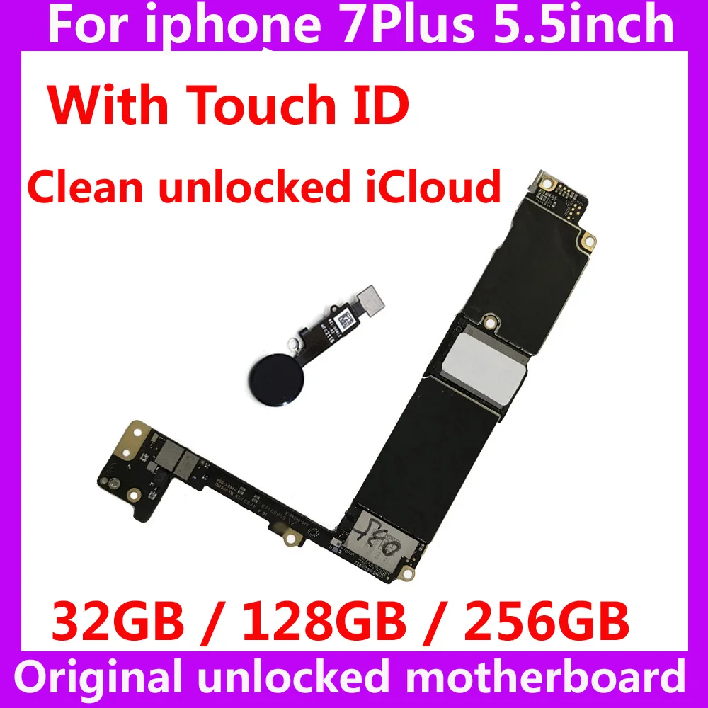 Full unlocked for iphone 7 Plus mainboard+IOS
