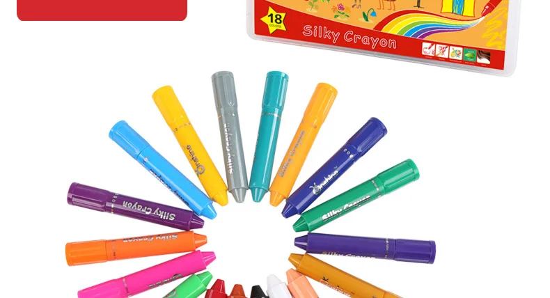 18 цветов Onshine брендовые Детские шелковистые карандаши для детского рисунка игрушки/Детские масляные раскраски ручки для обучающих игрушек