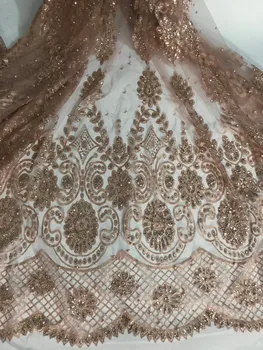 

Pretty design glued Glitter Fabric Cyndi-1011230 Shinning glitter for Party or wedding Dress