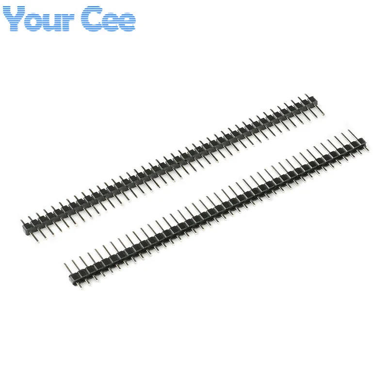 10 Pcs 40p 1x40 2.54mm Breakable Pin Male Header Iron For Pcb Board