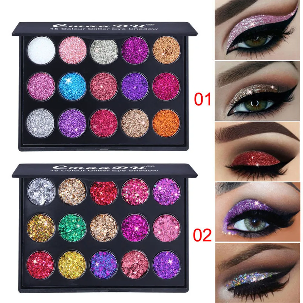 

Matte Eyeshadow Pallete Shimmer Glitter Cosmetics 15 Colors Loose Powder Nude Eye Shadow Palette Makeup Pigments