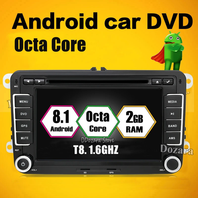 

2G Octa Core Android 8.1 for VW GOLF 5 Golf 6 POLO PASSAT SKODA CC JETTA TIGUAN TOURAN stereo multimedia GPS Radio car dvd gps