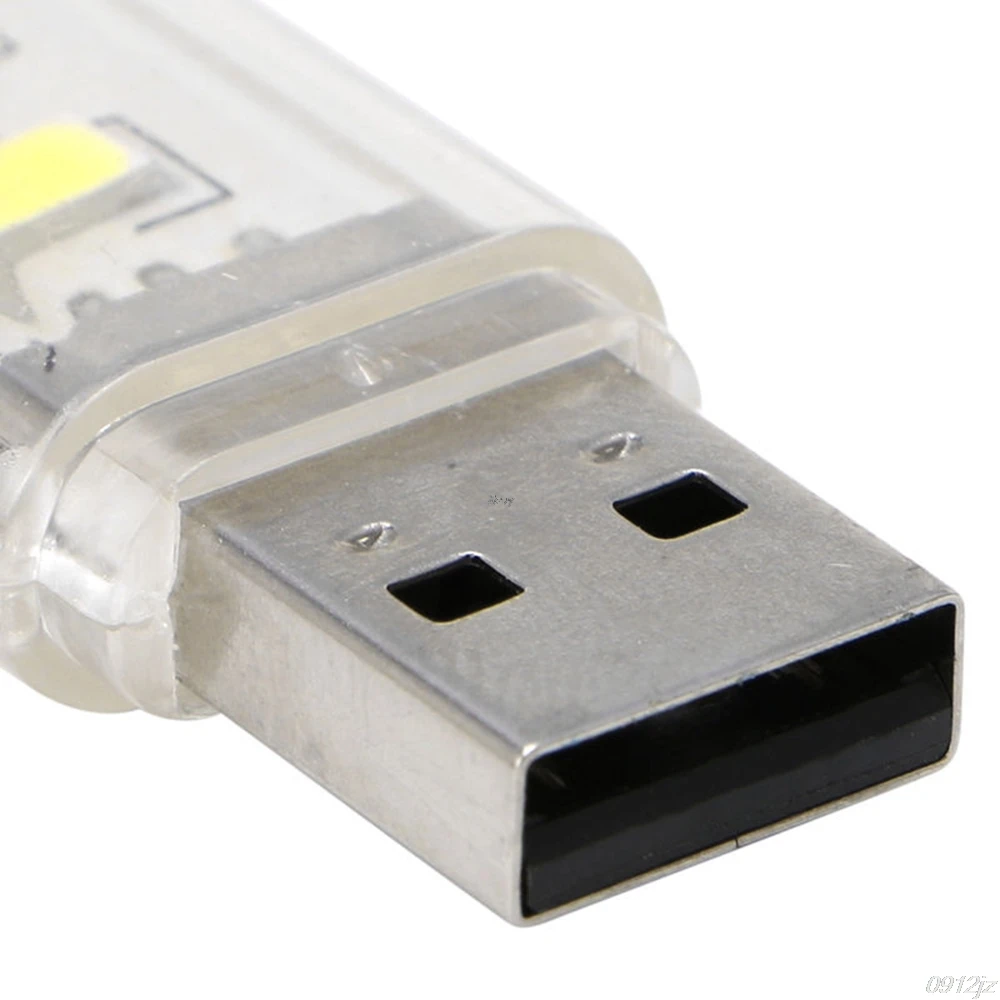 Портативный брелок 3 светодиодный белый ночник USB U диск лампа с крышкой яркий