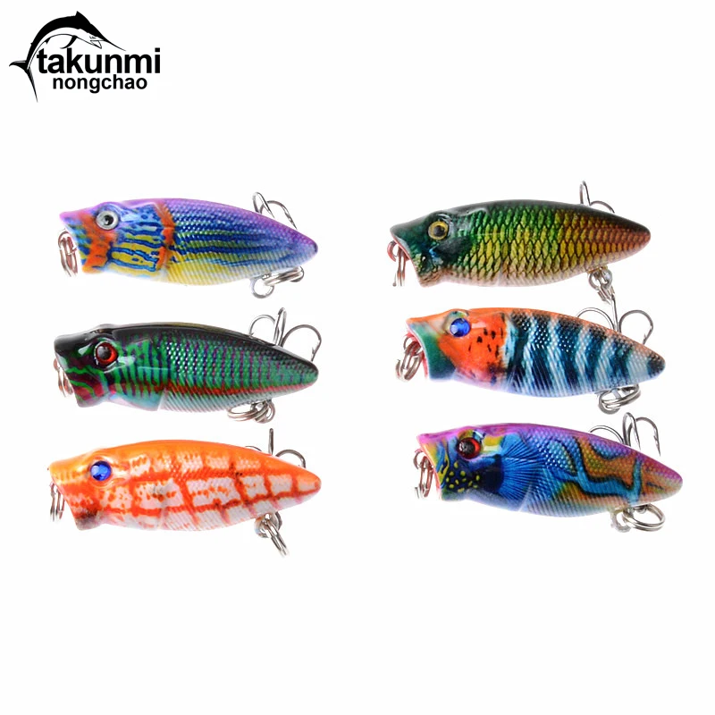 

Lure 6 Color Mini Water System Popper 3.5cm / 2.7g Bionic Bait Plastic Bait Fishing Lures 3D Eyes Fake Lure Saltwater LD-07