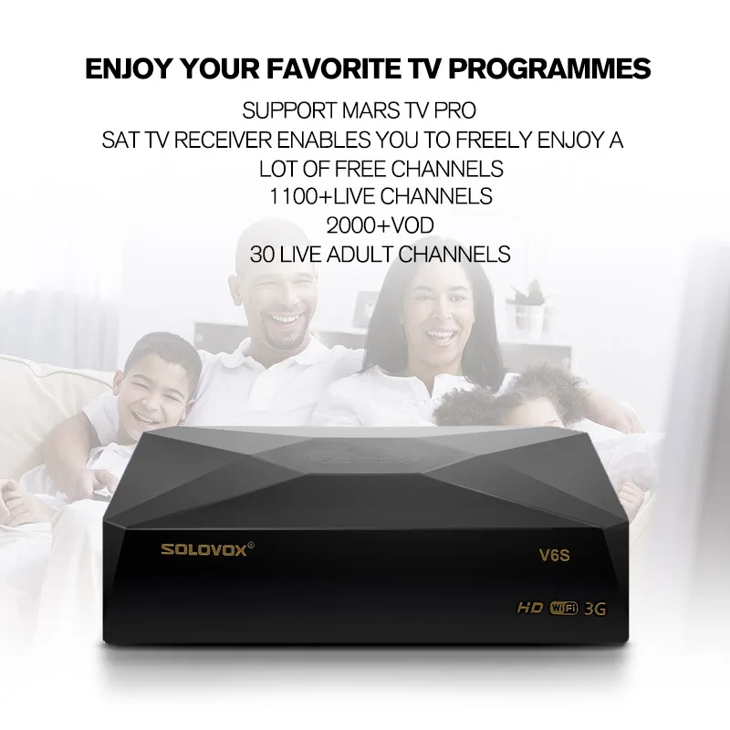 SOLOVOX S V6S Satellite TV Receiver Home Theater HD Support M3U CCCAM TV Xtream For Eu Fr USK USA Arab Satellite Receiver SOLOVOX S V6S Satellite TV Receiver Home Theater HD Support M3U CCCAM TV Xtream For Eu Fr USK USA Arab Satellite Receiver