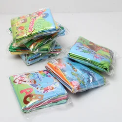 Livre de coloriage pour bébé de 0 à 12 mois, jouet Mobile à hochet souple, jeu d'apprentissage précoce, livre de coloriage, son à pression, 6 pièces 
