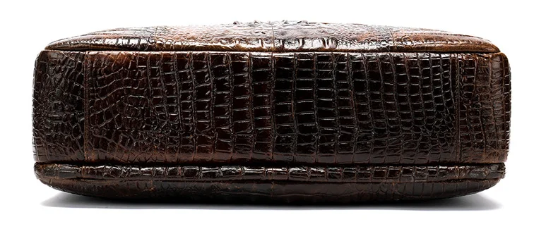 الرجعية نمط تمساح الرجال حقيقية حقيبة جلدية Crossbody الكتف جلد البقر محمول حقيبة ساعي الأعمال يد D251