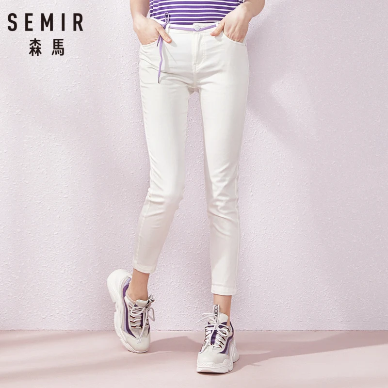 SEMIR, повседневные женские брюки,, летние, новые, тонкие ноги, леггинсы, простые, одноцветные, cec, брюки, женские, tide