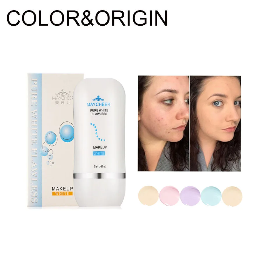 

5 Colors Flawless Liquid Foundation Face Makeup Base Full Coverage Primer Moisturizing Concealer Waterproof Brightening SPF 30