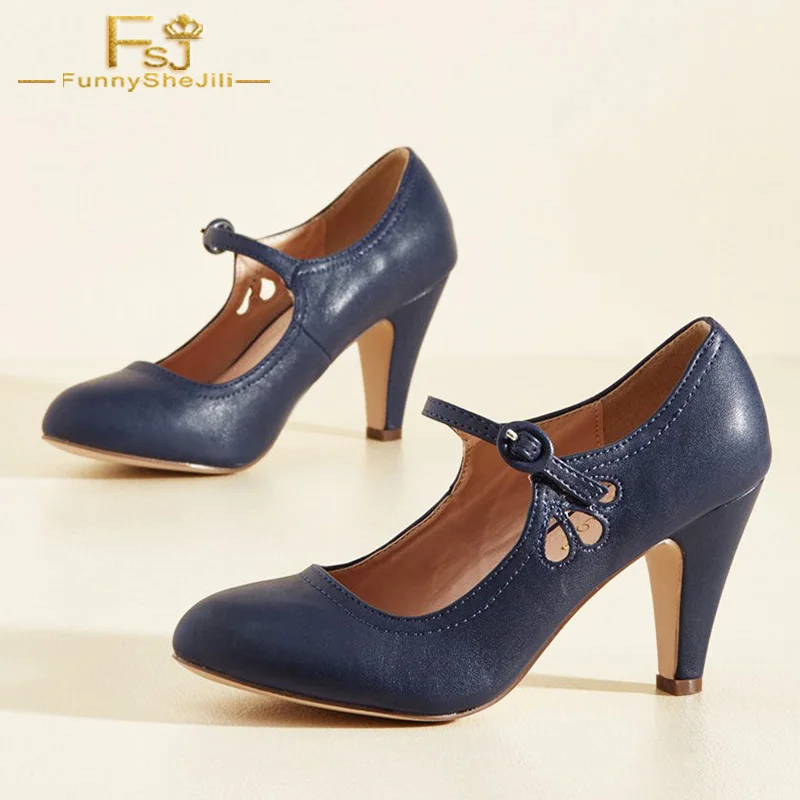 navy blue comfortable heels