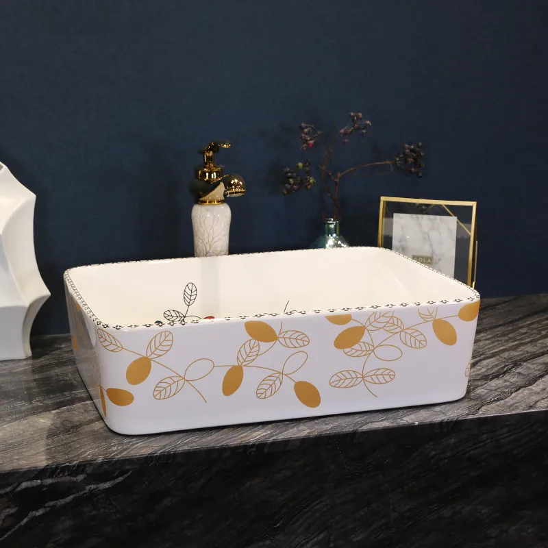 Countertop bowl art porcelain Ceramic bathroom sink wash basin (3)
