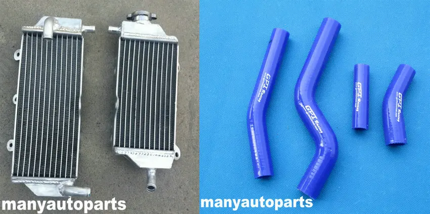 Алюминий радиатора и красный шланг для YAMAHA WR450F WRF450 WRF 450 2012 2013 12, 13, 14, 15 лет