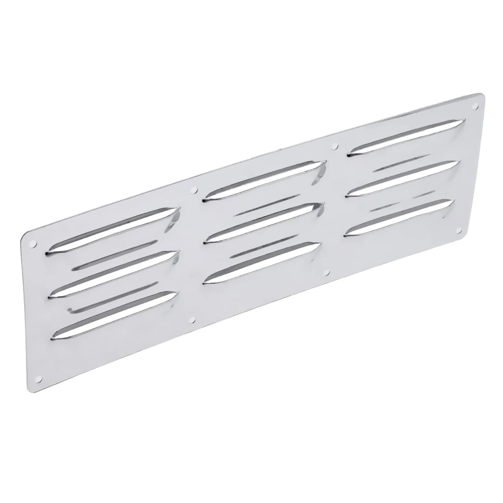 

1 Pcs Boat 304 Stainless Steel Louver Vent Marine 9 Slots Rectangle Vent 10.2 x 3.4 Inch For Boat Marine Yacht Caravans RV Etc