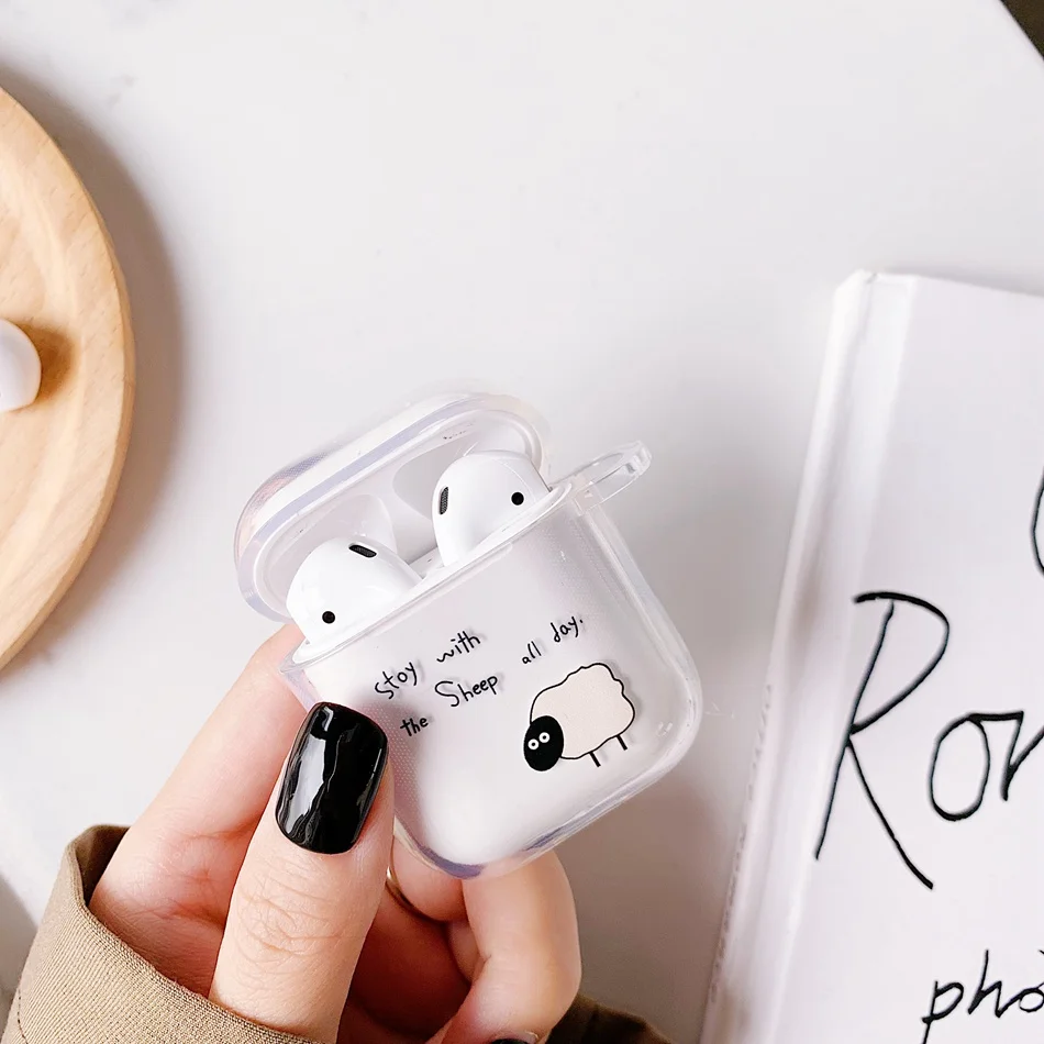 Милый беспроводной Чехол для Airpods2, мягкий силиконовый чехол из ТПУ Для Air Pods, милые Брелоки для ключей, противоударный чехол для наушников