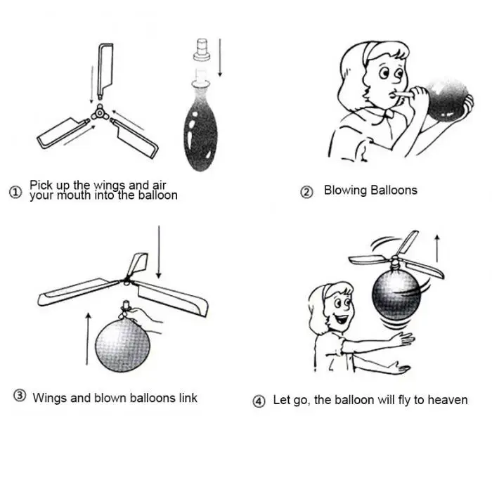 10 шт. набор воздушных шаров вертолет Летающий со свистком дети на открытом воздухе играть креативные Забавные игрушки воздушный шар пропеллер детские игрушки M09