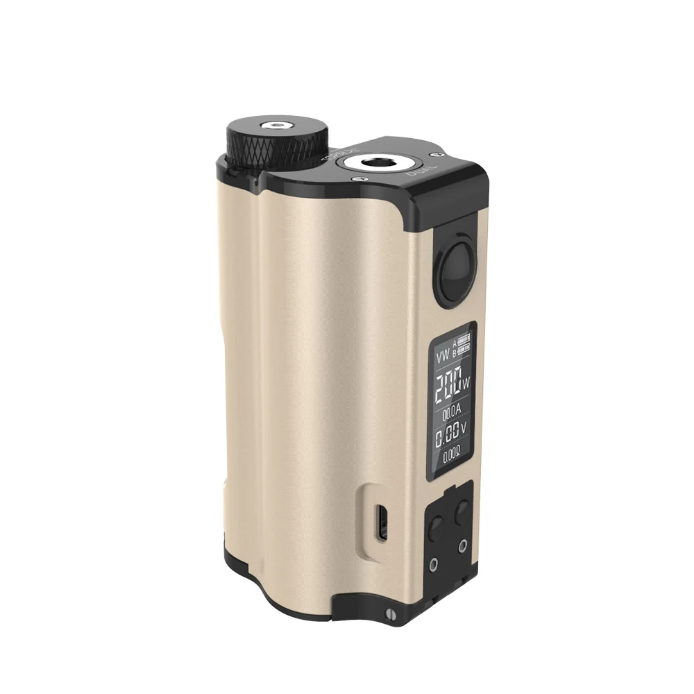 DOVPO Topside Dual 200 Вт Топ заполнение TC Squonk мод с 10 мл Squonk бутылка No 18650 Батарейный блок мод электронная сигарета VS drag 2/shogun - Цвет: Золотой