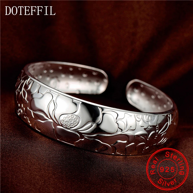 Buy 999 Silver Lotus Bracelet Female Sterling Silver