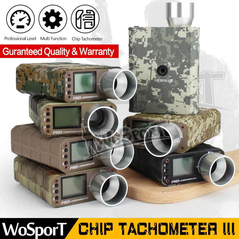 

WoSporT Digital Chip Tachometer Tactical CHRONOGRAPH Upgraded Speed Tester Measuring Instrument BB Ball shooting hunting