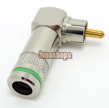 

LN003980 AV RCA Right Angle Male Soldering 90 degree L Shape Diy Adapter