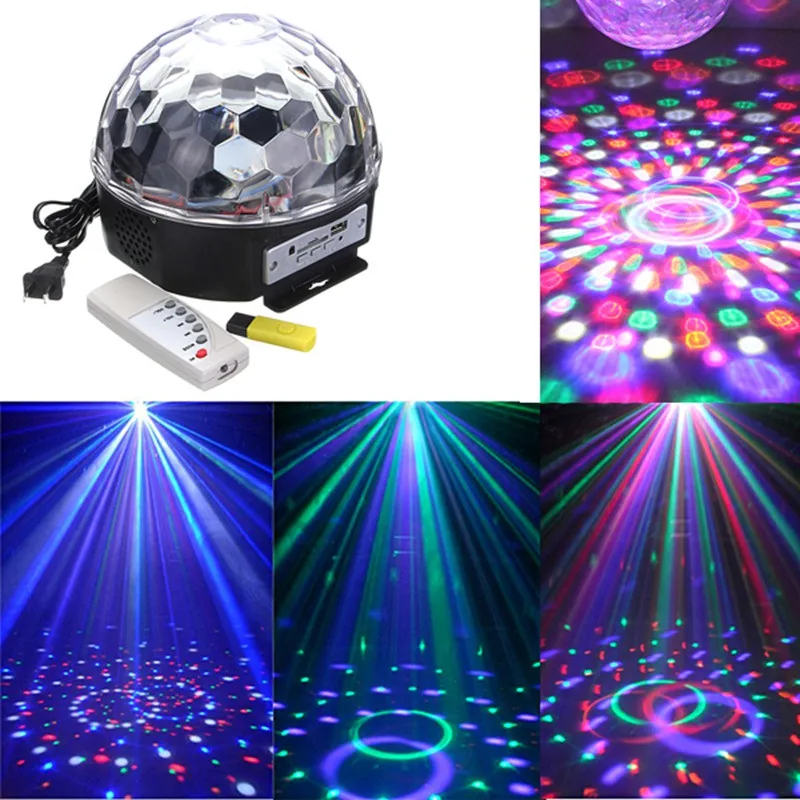 

AUCD Disco Party RGB Mixing Color LED Crystal USB Disk Magic Ball KTV Stage Effect Light MP3 DJ Music Club Effect Lighting MQ-04