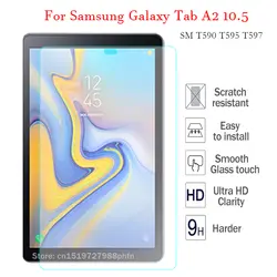 Tab A2 закаленное стекло 9h для samsung Galaxy Tab 10,5 SM T590 T595 T597 Tablet Экран протектор высокого HD твердый переплет защитить фильм