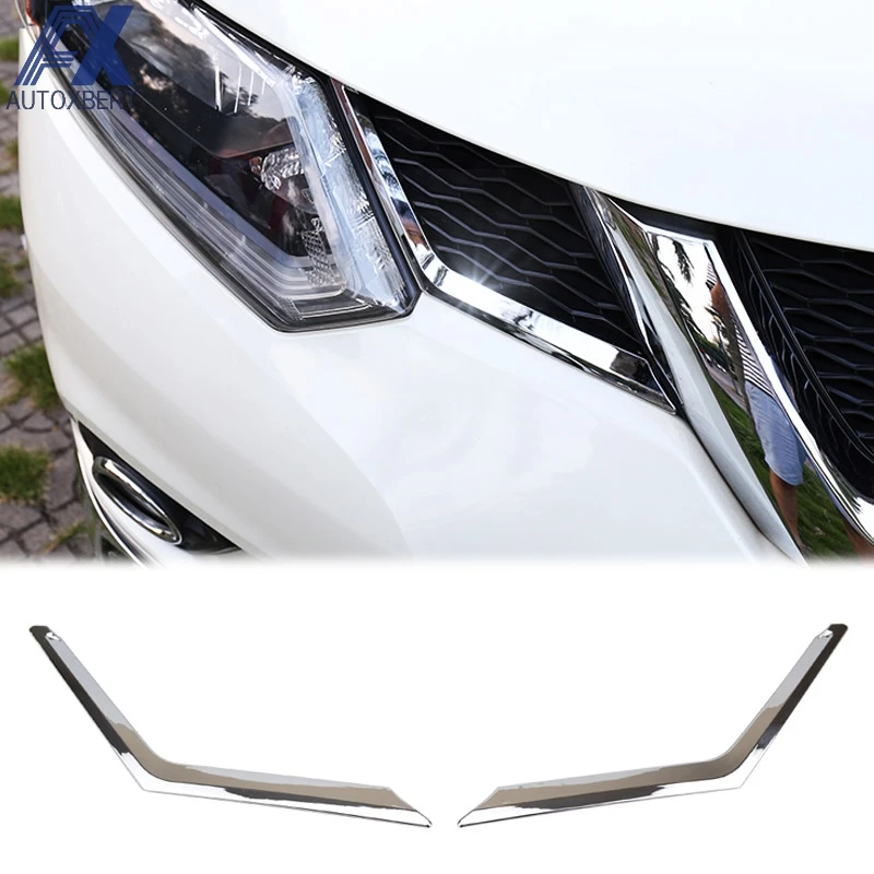 AX передняя решетка сетки гриль головной свет chrome крышки TRIM insert Автомобиль Стайлинг для Nissan X-Trail, PDF Rogue t32