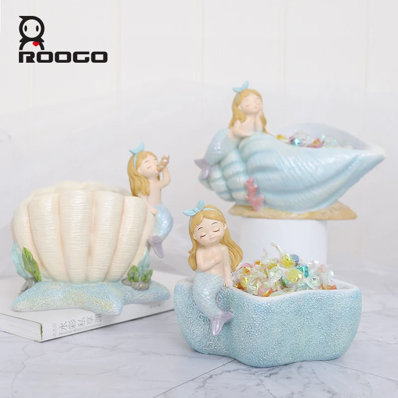 Ящик для хранения ROOGO дома русалка сказочная домашняя декорация аксессуары стола
