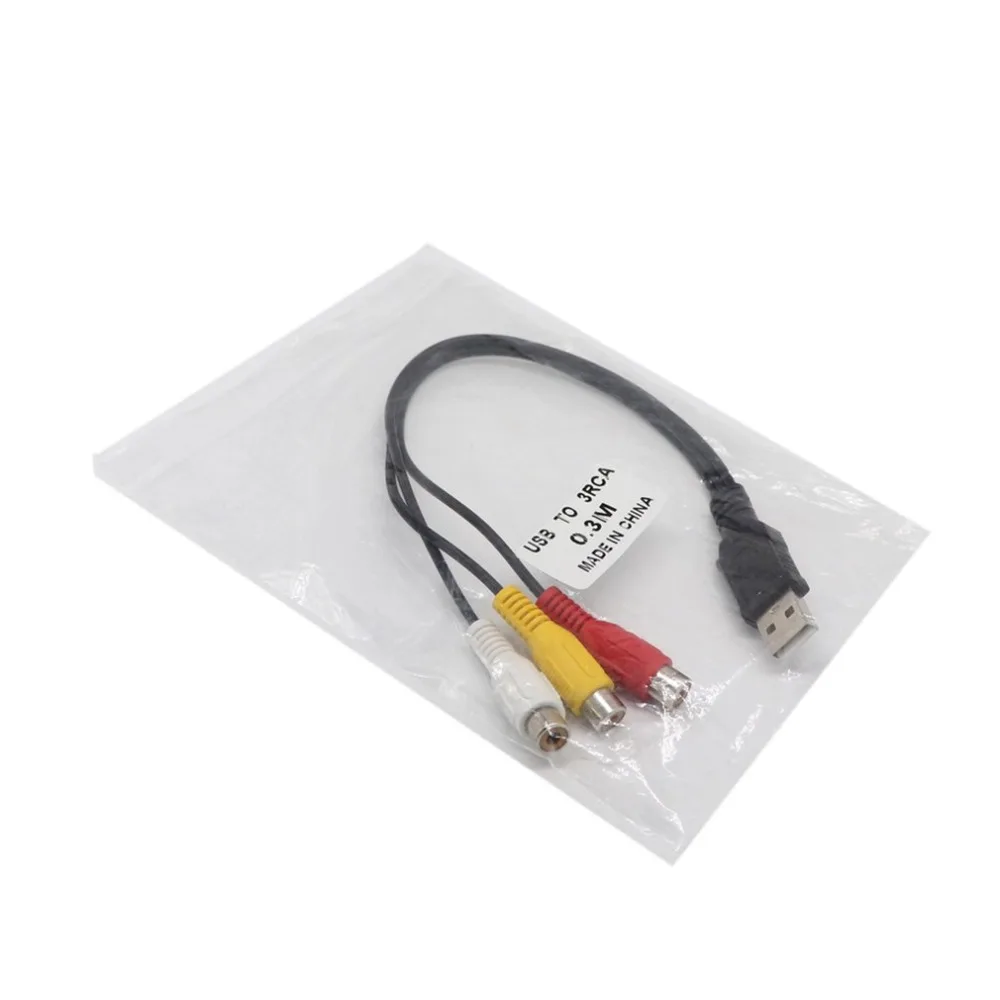 1 5 м футов USB папа A к 3 RCA AV A/V ТВ адаптер кабель 3RCA аудио видео для телеприставки