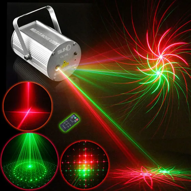 new suny rg 8 patterns led laser stage lighting effect red green dj