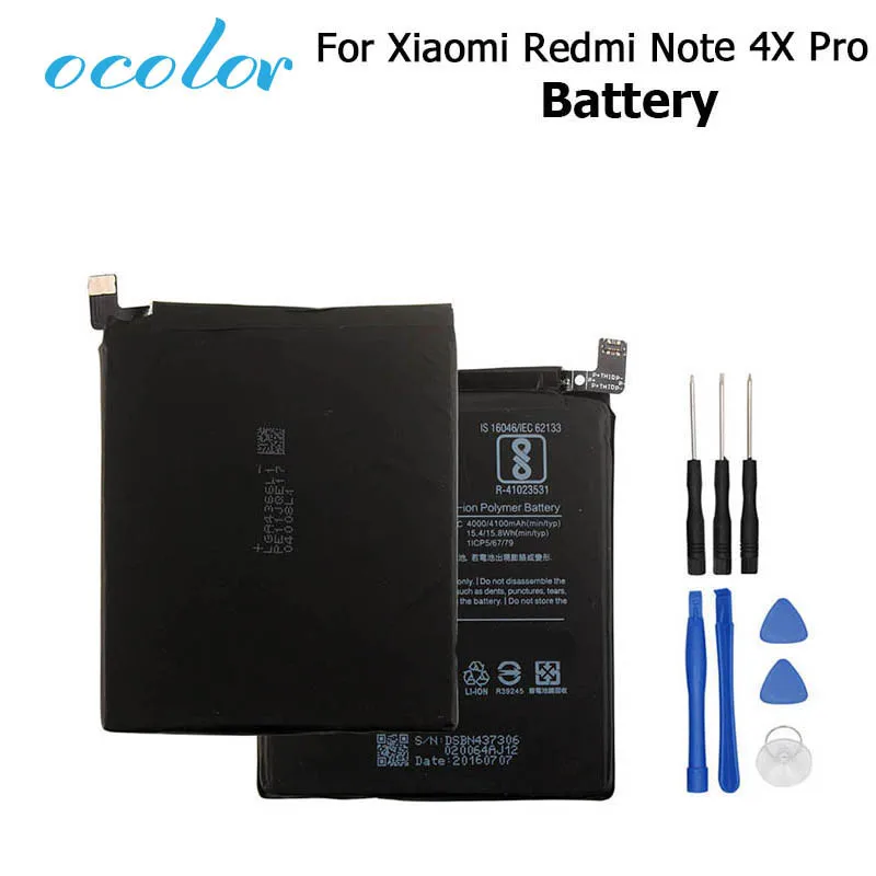 ocolor Replacement Battery For Xiaomi Redmi Note 4X 3G/32G 4 global Snapdragon 625 Phone | Мобильные телефоны и