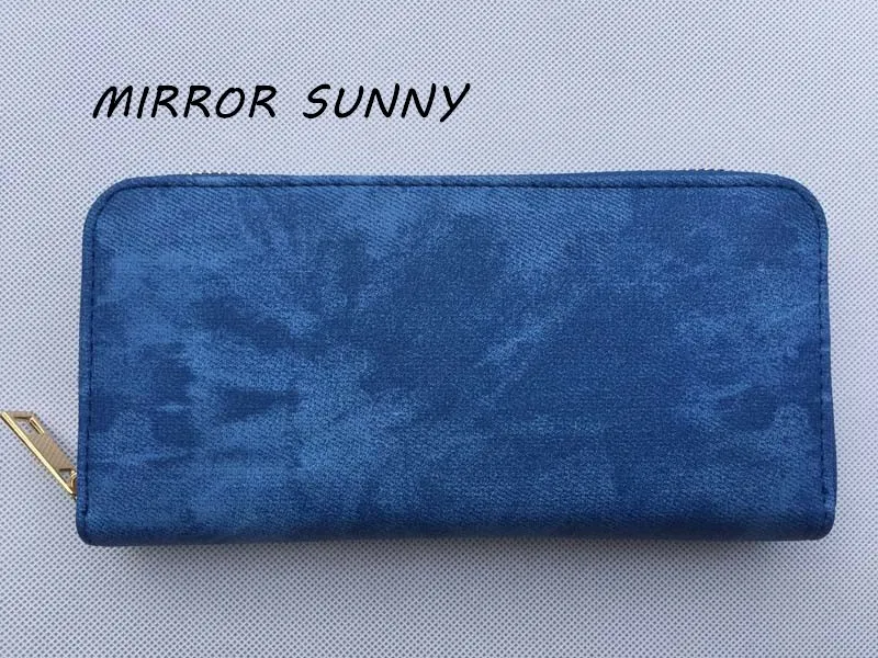 

MIRROR SUNNY New PU women long wallet solid zipper wallet female card holder wallet lady cellphone purse large capacity