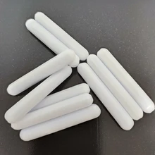 C8x55mm 3 шт. PTFE магнитная мешалка миксер бар PTFE мешалки белый тефлон магнитные палочки Без кольцевая опора
