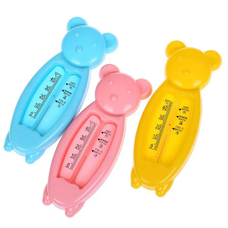 Мультфильм Floating симпатичный медведь ребенок воды термометр, дети Ванна термометр игрушка Пластик ванна воды Сенсор термометр