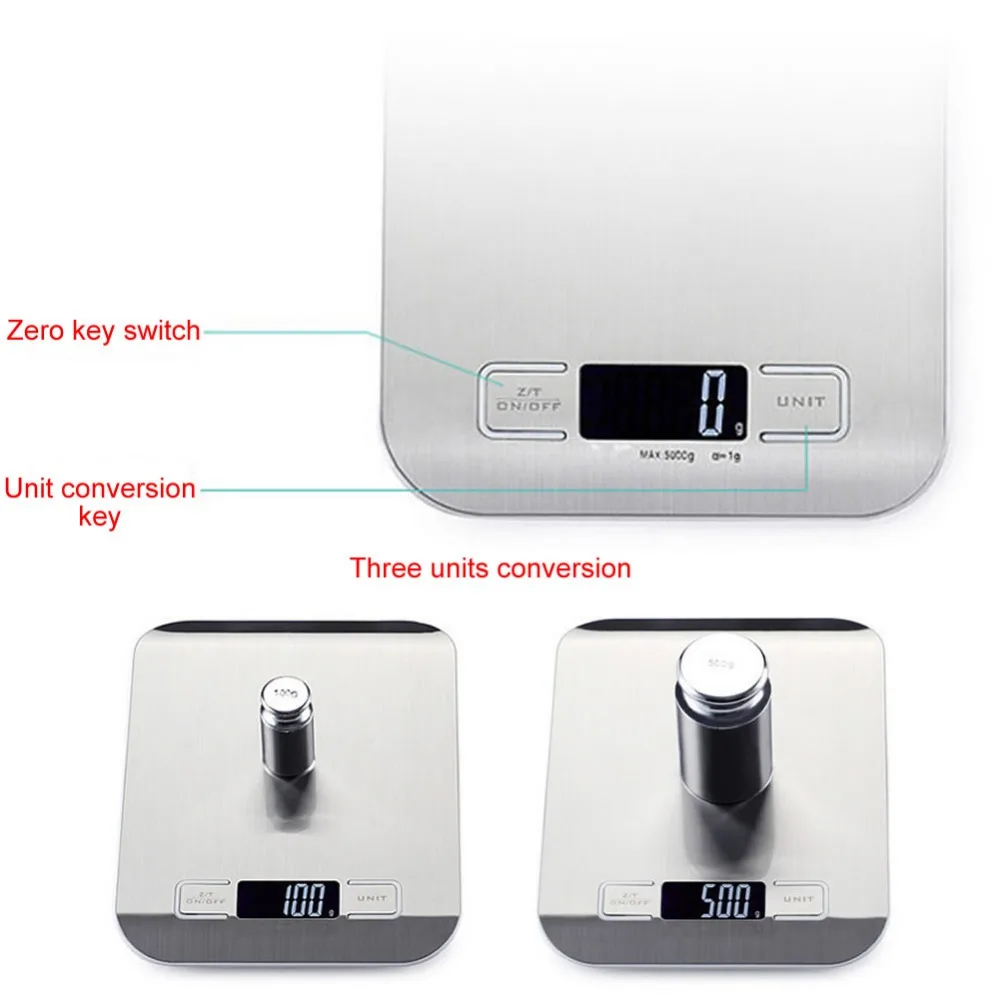 5 кг/1 г тонкие портативные цифровые весы для кухни с высокой точностью Balanc электронные диетические кухонные весы с сенсорным граммом