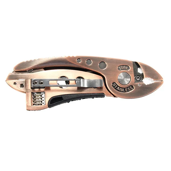 

DANIU Bronzed Multitool Adjustable Wrench Jaw+Screwdriver+Pliers+Knife Multitool Set