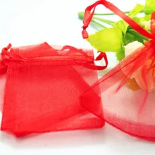 50 шт./партия красные 30x50 см сумки из органзы свадебный подарок конфетные Сумки Ювелирная упаковочная сумка