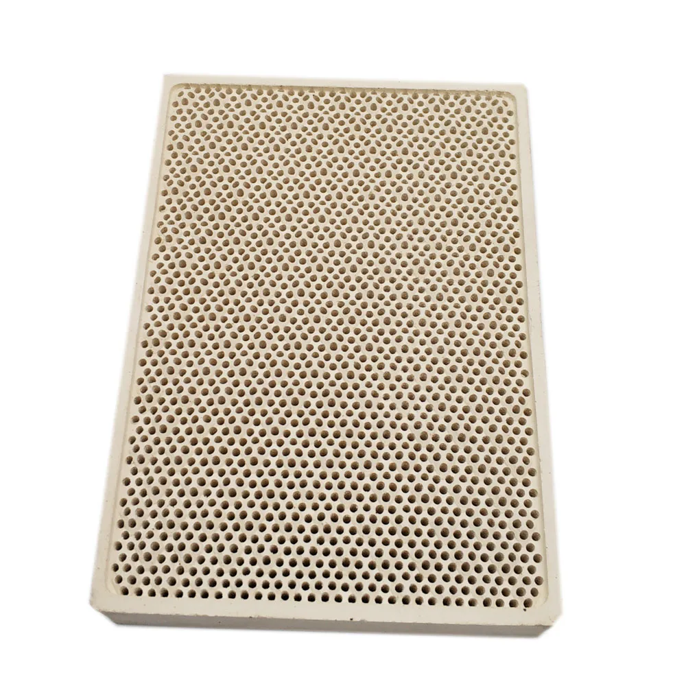 Earth Star Cordierite Ceramic Burner High Temperature Plate Gas Grill Spare Parts Stove heater Comb 132*92*14mm